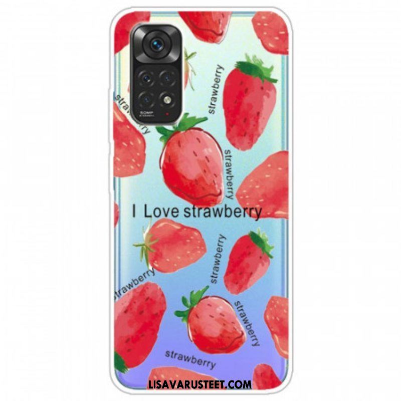 Kuori Xiaomi Redmi Note 11 Pro / 11 Pro 5G Mansikat / I Love Strawberry