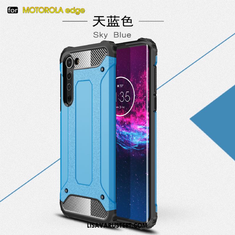Motorola Edge Kuoret Kova Sininen Kuori Kolme Puolustusta Murtumaton Alennus