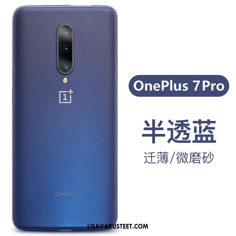 Oneplus 7 Pro Kuoret Ultra Säteilevä Yksinkertainen Kukkakuvio Sininen Kuori Netistä