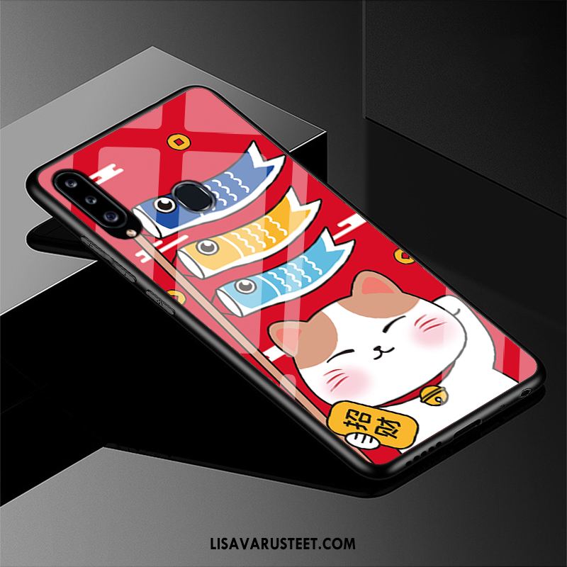 Samsung Galaxy A20s Kuoret Rikkaus Punainen Puhelimen Kova Kissa Kuori Verkossa