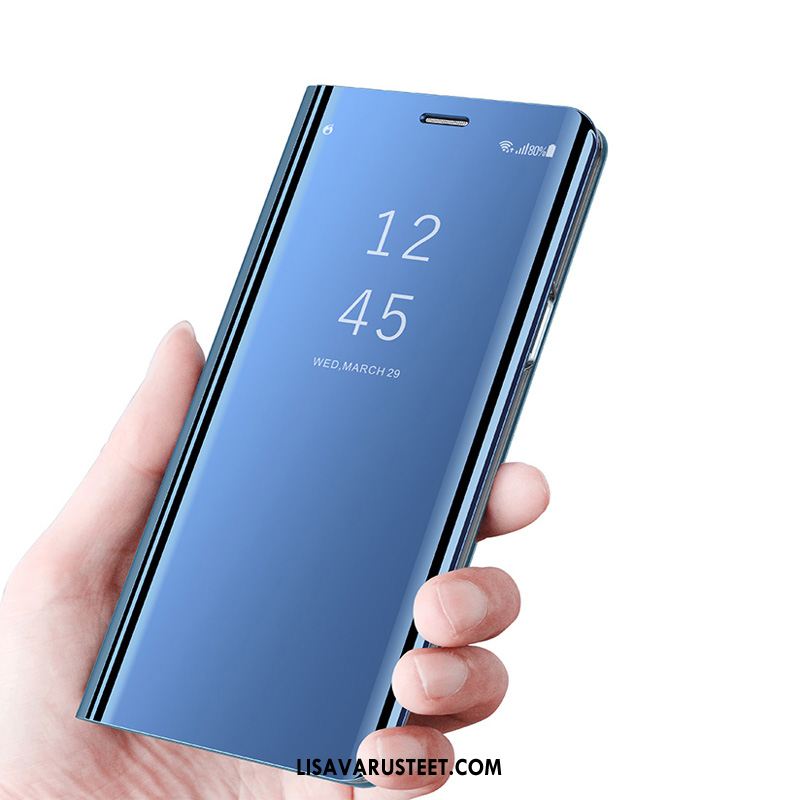 Samsung Galaxy A8 Kuoret Nahkakotelo Trendi Sininen Suojaus Kuori Tarjous
