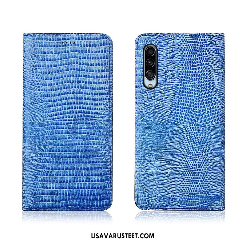 Samsung Galaxy A90 5g Kuoret Simpukka Murtumaton Nahkakotelo Sininen Tide-brändi Kuori Verkossa