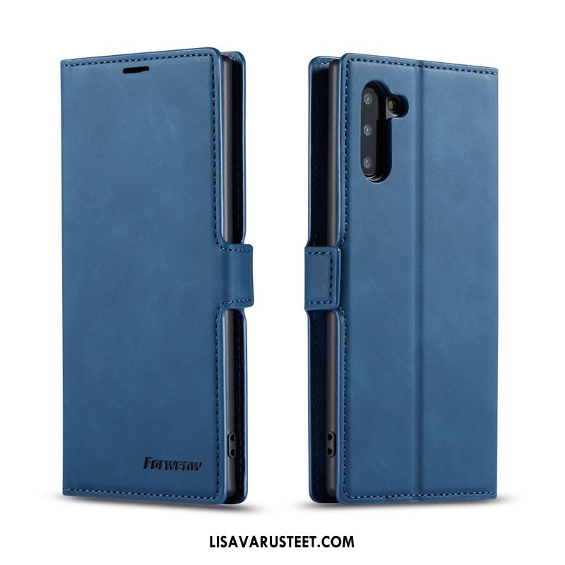 Samsung Galaxy Note 10 Kuoret Kuori Tähti Sininen Nahkakotelo Puhelimen Verkossa