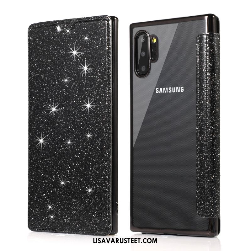 Samsung Galaxy Note 10+ Kuoret Musta Puhelimen Kotelo Tähti Verkossa