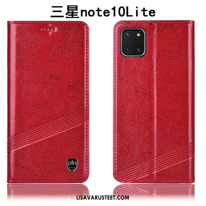 Samsung Galaxy Note 10 Lite Kuoret Puhelimen Punainen Murtumaton All Inclusive Nahkakotelo Myynti
