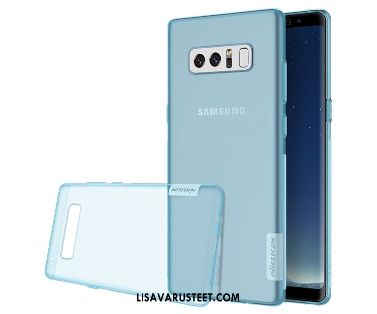 Samsung Galaxy Note 8 Kuoret Silikoni Läpinäkyvä Kotelo Sininen Kuori Kauppa