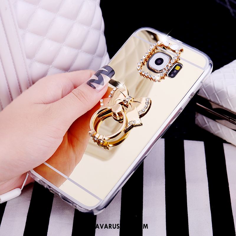 Samsung Galaxy S6 Kuoret Kuori Takakansi Tähti Kulta Silikoni Halpa