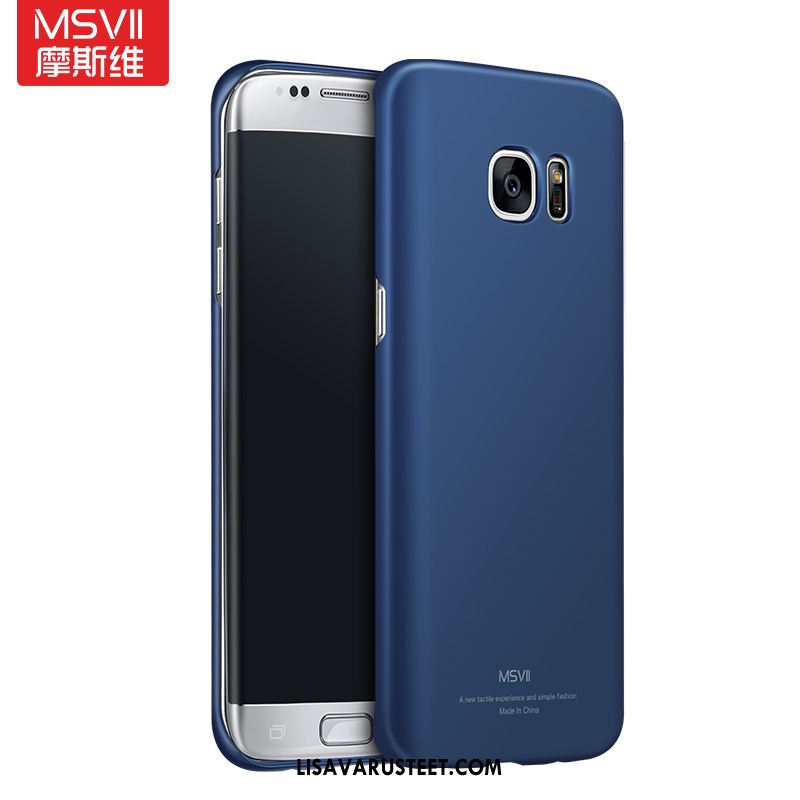 Samsung Galaxy S7 Edge Kuoret Pesty Suede Sininen Kuori Tähti Suojaus Halvat