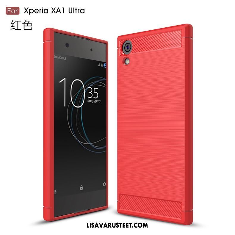 Sony Xperia Xa1 Ultra Kuoret Kuori Pehmeä Neste Punainen Kuitu All Inclusive Halvat