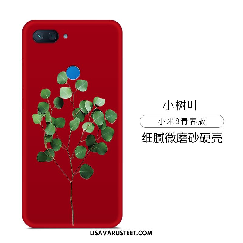 Xiaomi Mi 8 Lite Kuoret Punainen Pesty Suede Rakastunut Maalaus Kuori Kauppa
