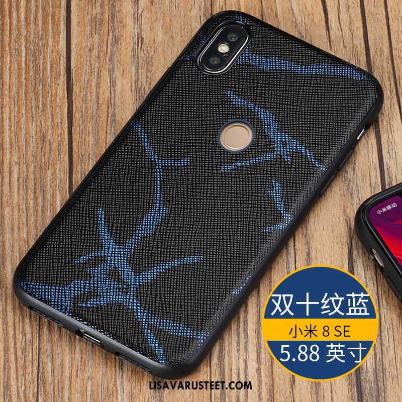 Xiaomi Mi 8 Se Kuoret Nahkakotelo Kuori Aito Nahka Suojaus Sininen Osta