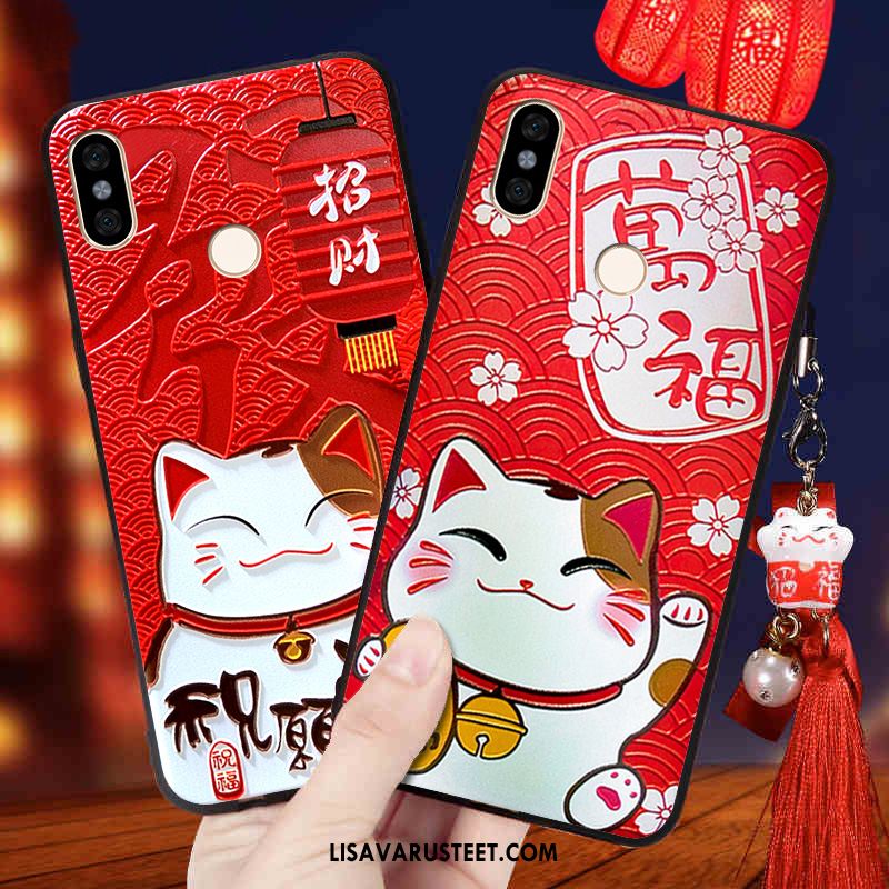 Xiaomi Redmi S2 Kuoret Puhelimen Punainen Pehmeä Neste Kotelo Kissa Halvat