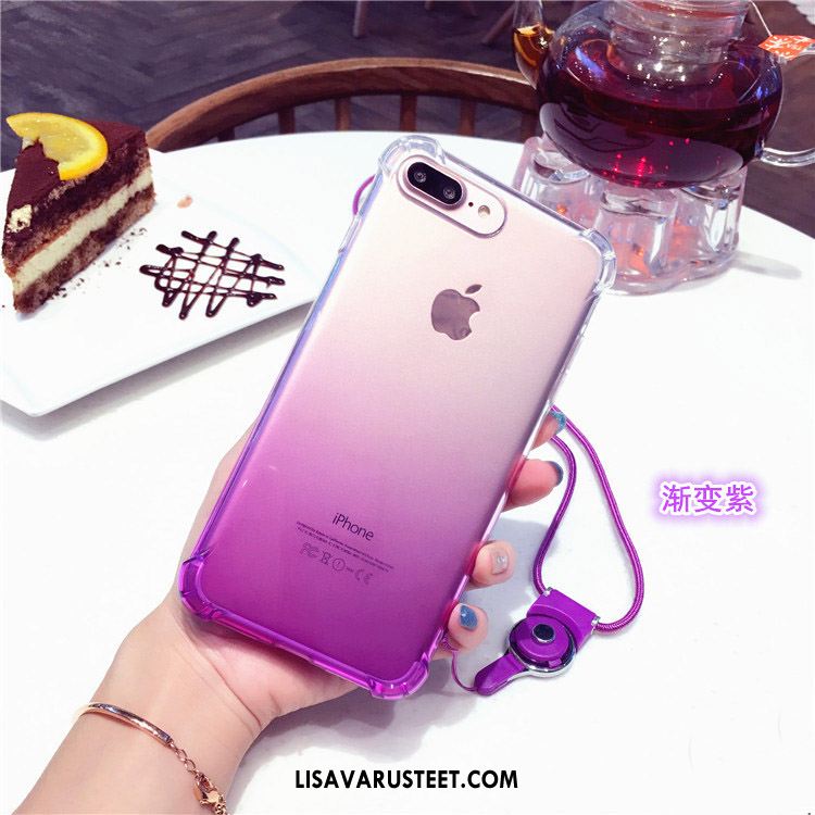 iPhone 7 Plus Kuoret Violetti Ripustettavat Koristeet Murtumaton Läpinäkyvä Pehmeä Neste Osta