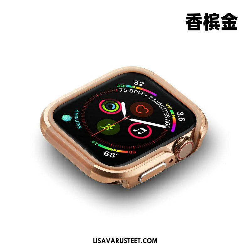 Apple Watch Series 4 Kuoret Suojaus Murtumaton Kulta Kuori Metalli Halpa