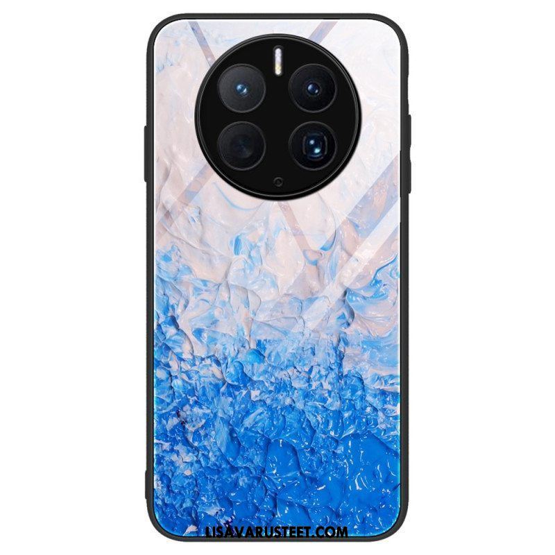 Case Huawei Mate 50 Pro Tyylikäs Marmorinen Karkaistu Lasi