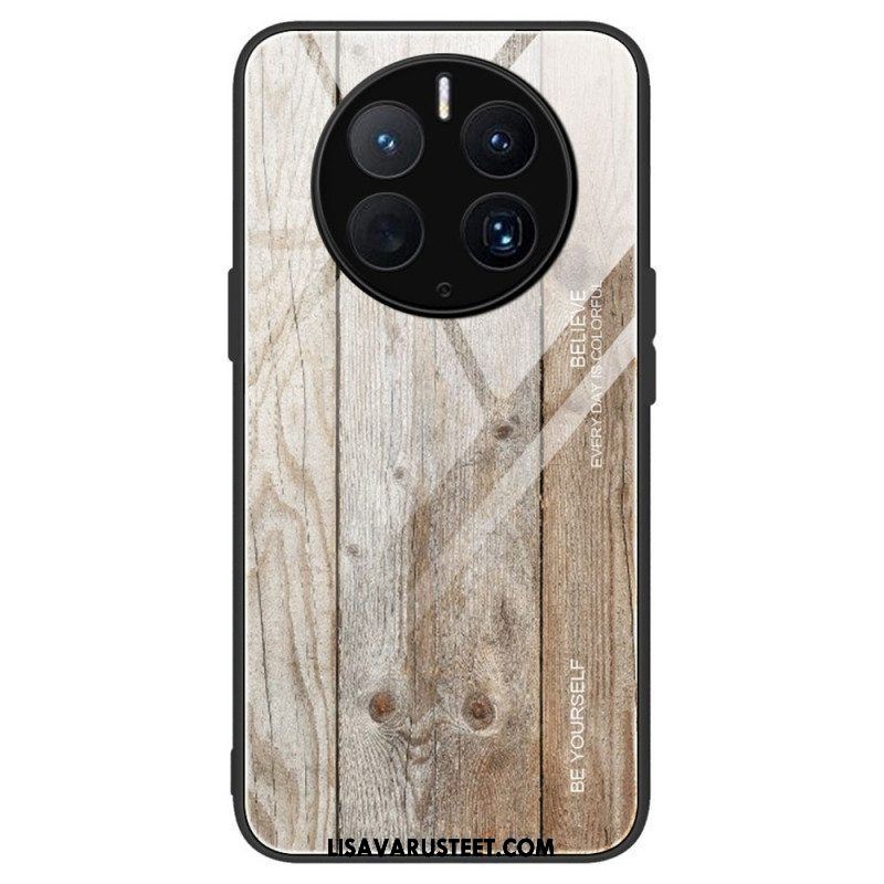 Case Huawei Mate 50 Pro Wood Design Karkaistu Lasi