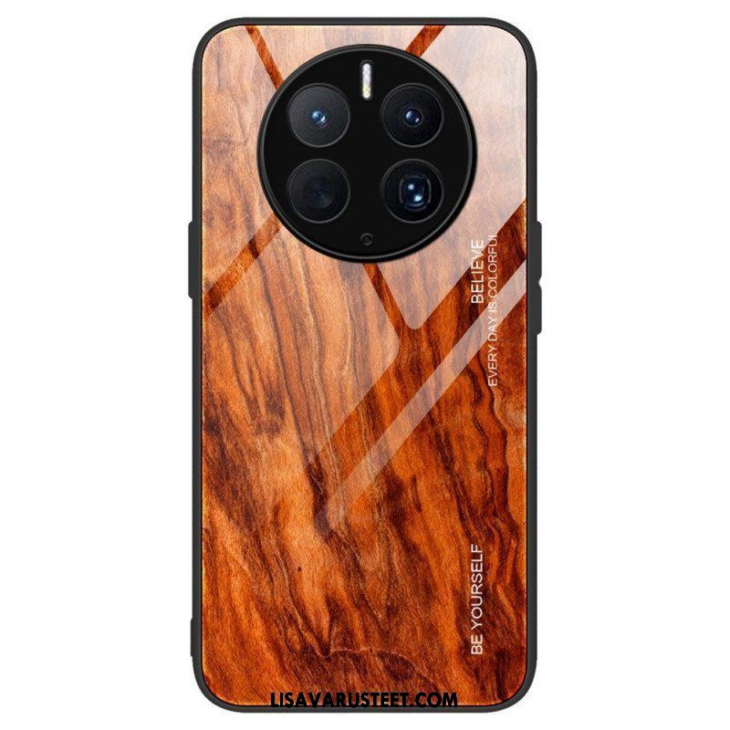 Case Huawei Mate 50 Pro Wood Design Karkaistu Lasi