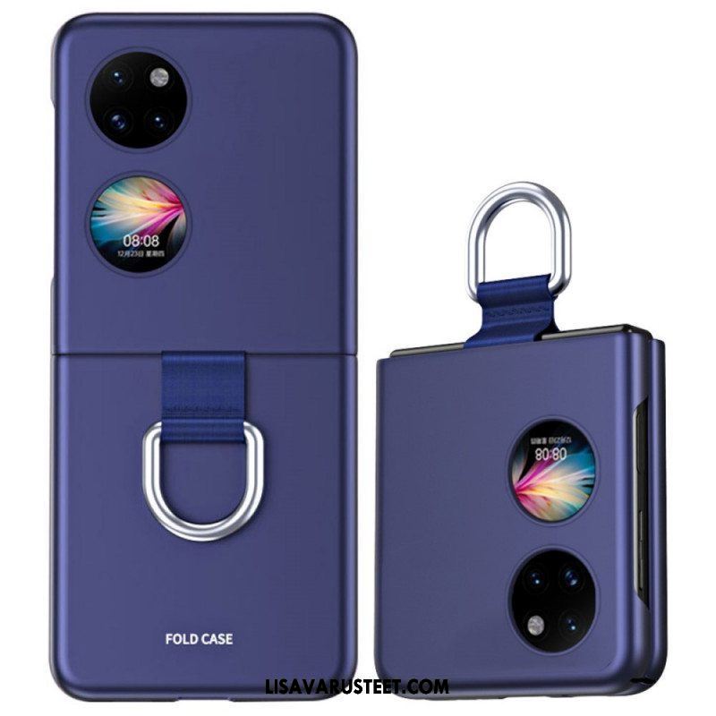 Case Huawei P50 Pocket Skin-touch Renkaalla