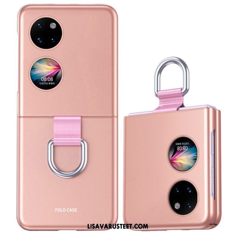 Case Huawei P50 Pocket Skin-touch Renkaalla