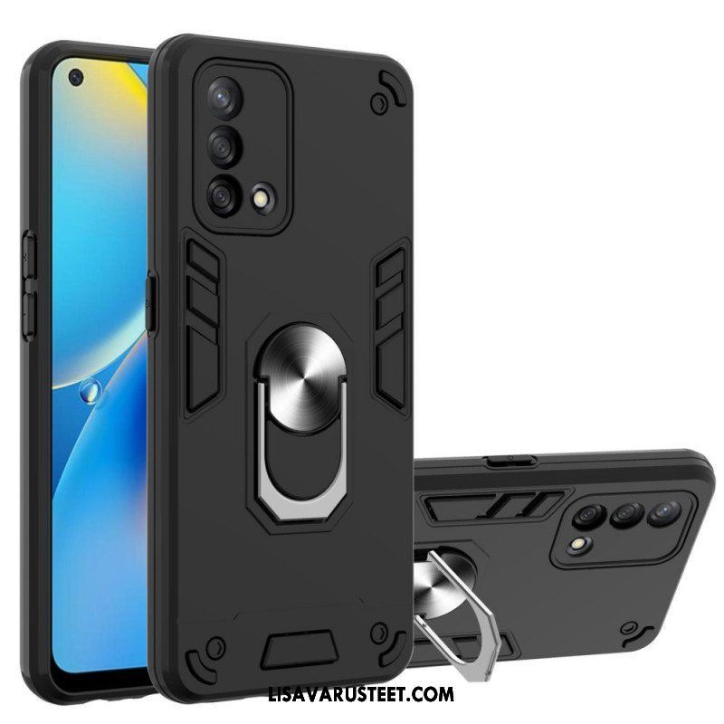 Case Oppo A74 4G Irrotettava Rengastuki Metallia