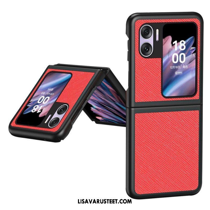 Case Oppo Find N2 Flip Kotelot Flip Teksturoitu Nahkatyyli