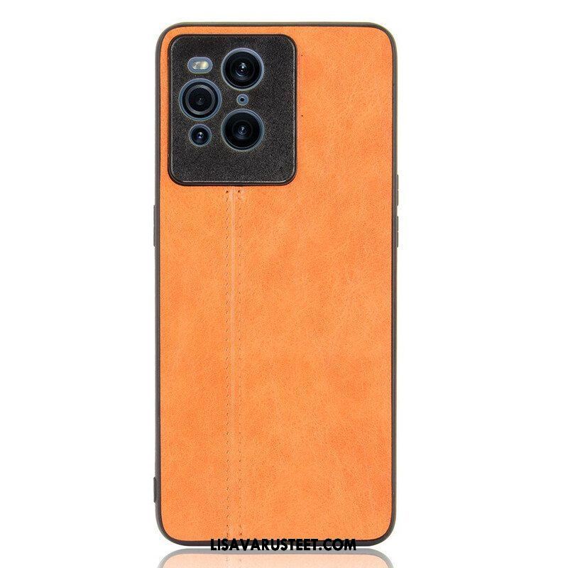 Case Oppo Find X3 Pro Couture-nahkaefekti