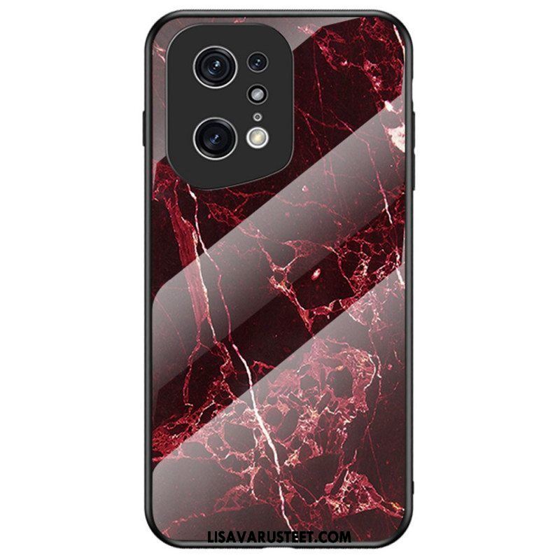 Case Oppo Find X5 Pro Marmorivärit Karkaistu Lasi