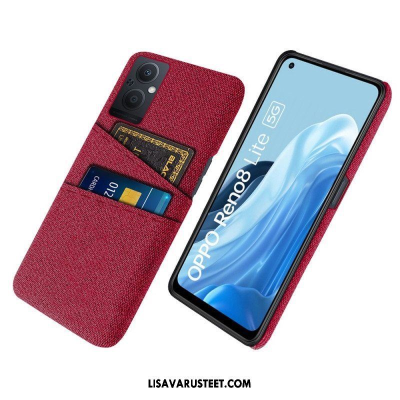 Case Oppo Reno 8 Lite Korttipidikkeen Kangas