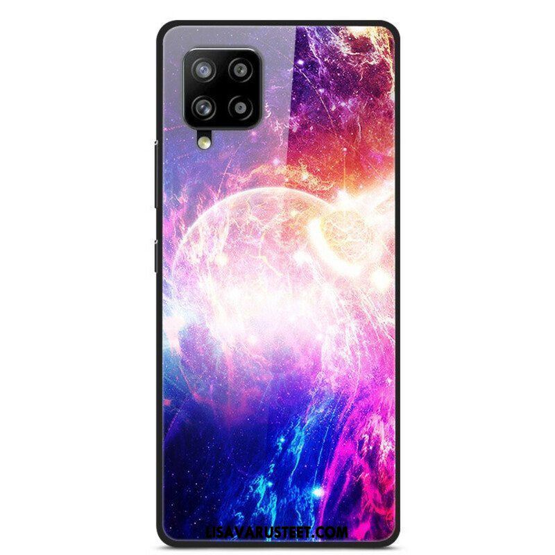 Case Samsung Galaxy A42 5G Lasi- Ja Silikoniplaneetat Tulessa