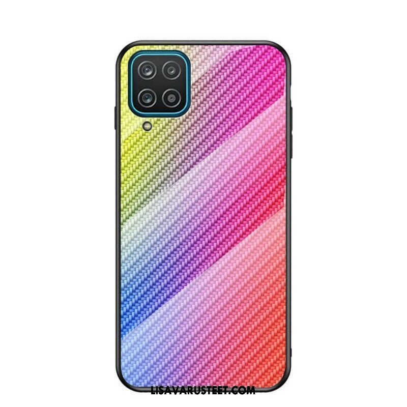 Case Samsung Galaxy M12 / A12 Karkaistua Hiilikuitulasia