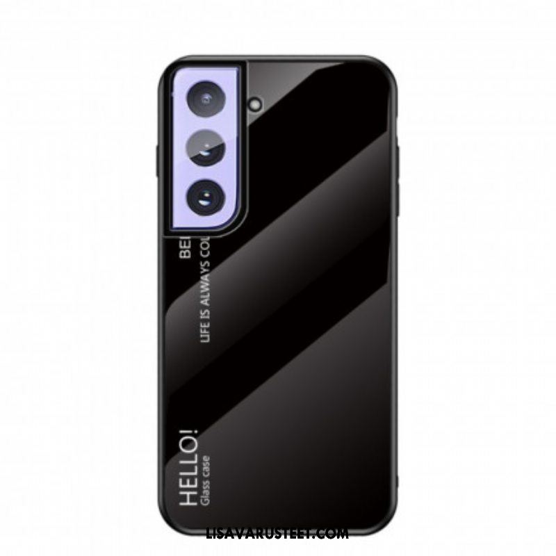 Case Samsung Galaxy S21 Plus 5G Karkaistu Lasi Hello