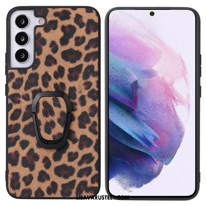 Case Samsung Galaxy S22 5G Leopard-tyylinen Rengastuki