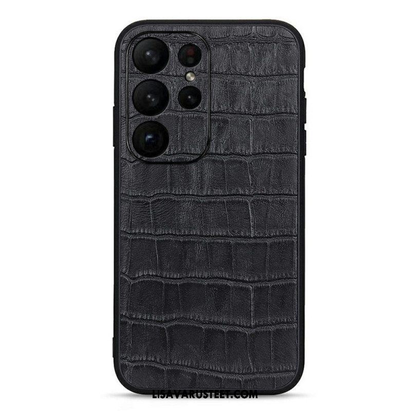 Case Samsung Galaxy S23 Ultra 5G Aitoa Krokotiilityylistä Nahkaa