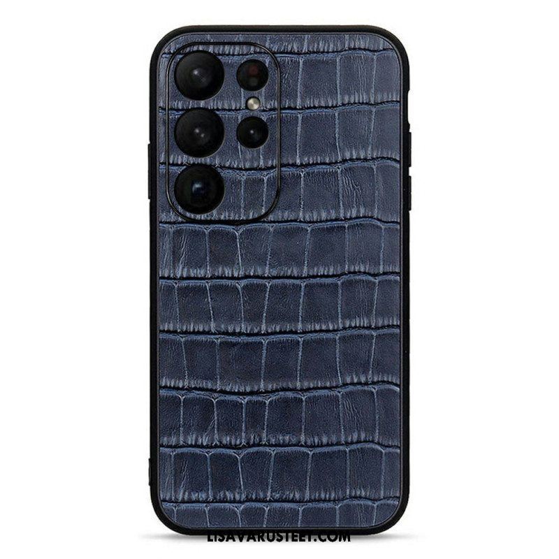 Case Samsung Galaxy S23 Ultra 5G Aitoa Krokotiilityylistä Nahkaa