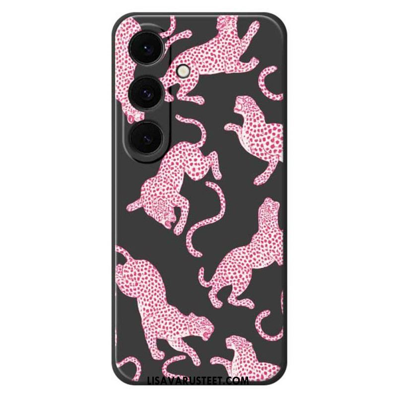 Case Samsung Galaxy S25 Fe Puhelinkuoret Vaaleanpunainen Leopardikuvioinen Silikoni