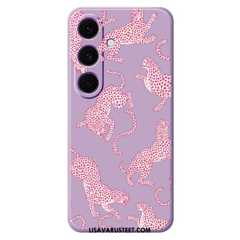 Case Samsung Galaxy S25 Fe Puhelinkuoret Vaaleanpunainen Leopardikuvioinen Silikoni