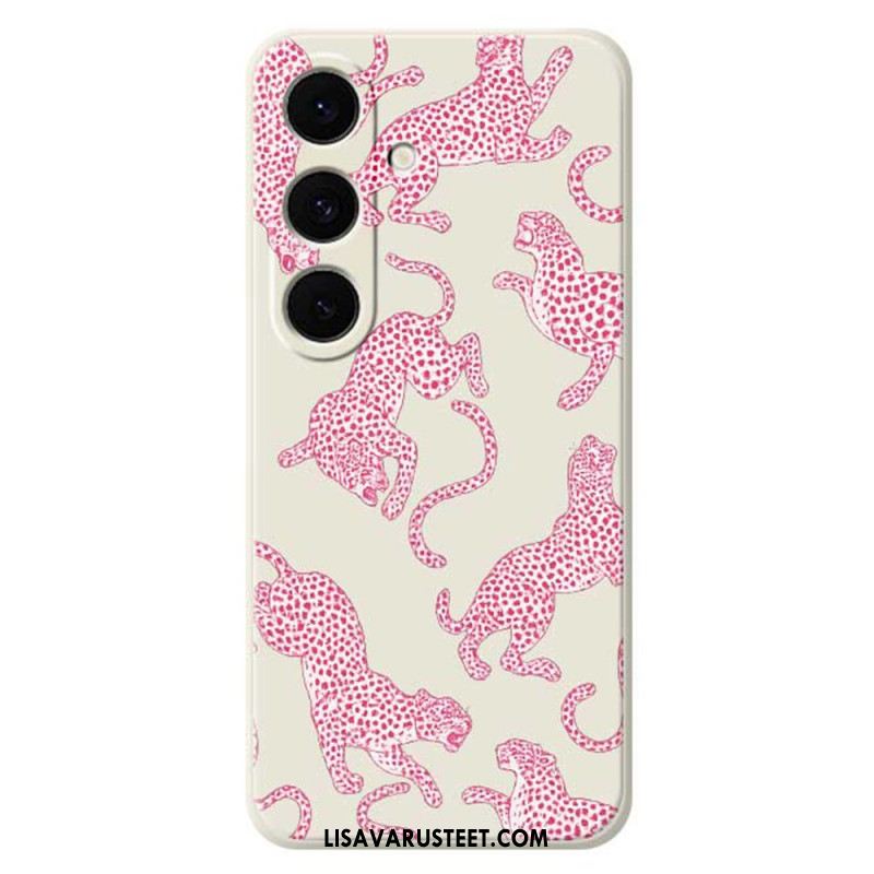 Case Samsung Galaxy S25 Fe Puhelinkuoret Vaaleanpunainen Leopardikuvioinen Silikoni