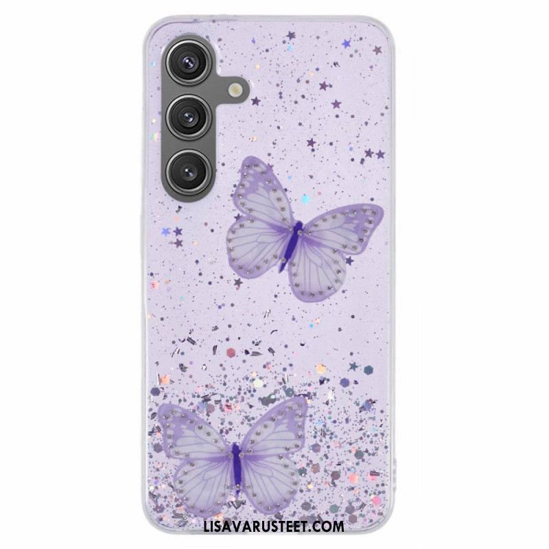 Case Samsung Galaxy S25 Plus 5g Puhelinkuoret Paljetteja Ja Perhosia