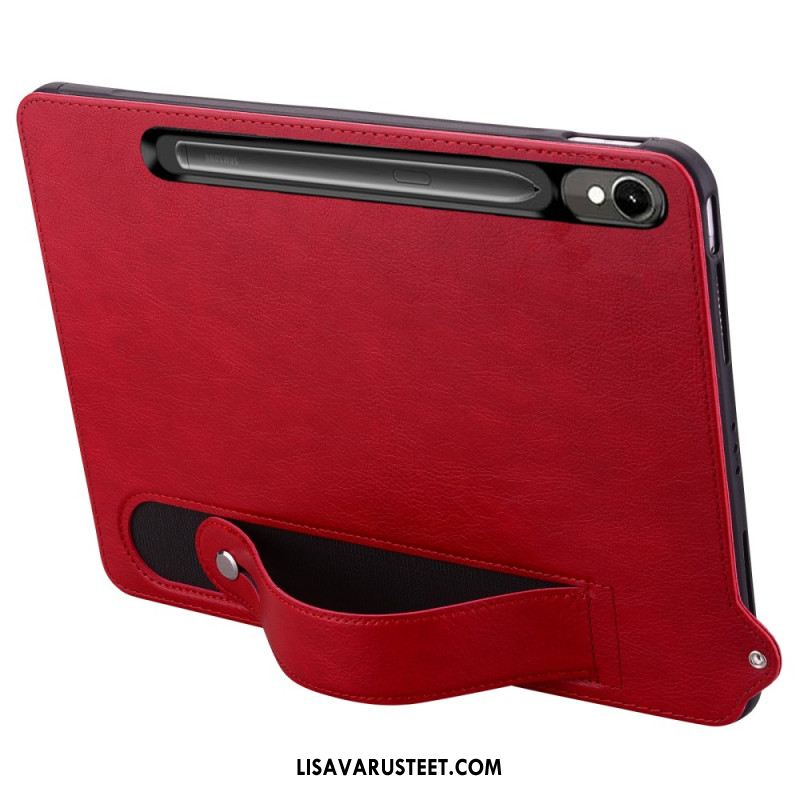 Case Samsung Galaxy Tab S10 Fe Puhelinkuoret Nahkaefekti Hihnalla