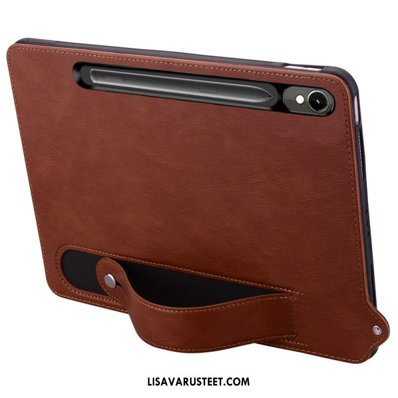 Case Samsung Galaxy Tab S10 Fe Puhelinkuoret Nahkaefekti Hihnalla