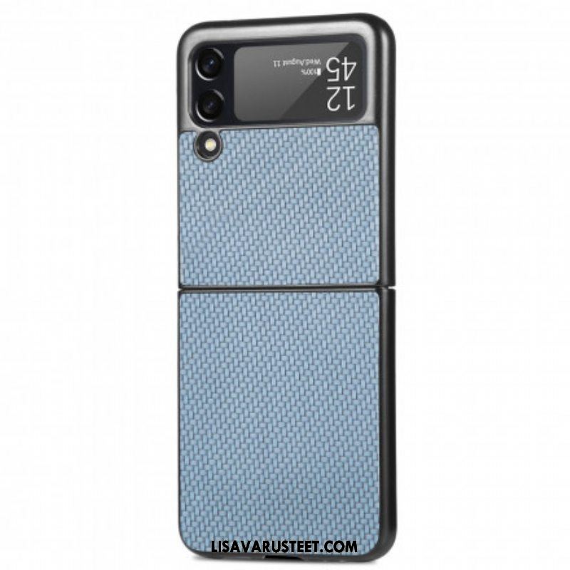 Case Samsung Galaxy Z Flip 3 5G Kotelot Flip Teksturoitu Hiilikuitu