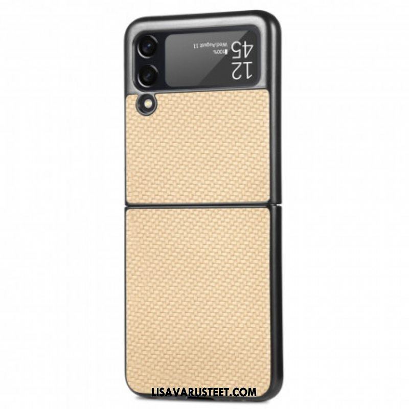 Case Samsung Galaxy Z Flip 3 5G Kotelot Flip Teksturoitu Hiilikuitu