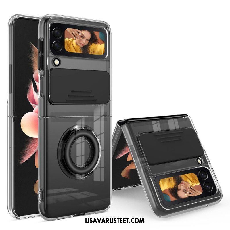 Case Samsung Galaxy Z Flip 3 5G Kotelot Flip Valokuvamoduulin Rengas Ja Kansi