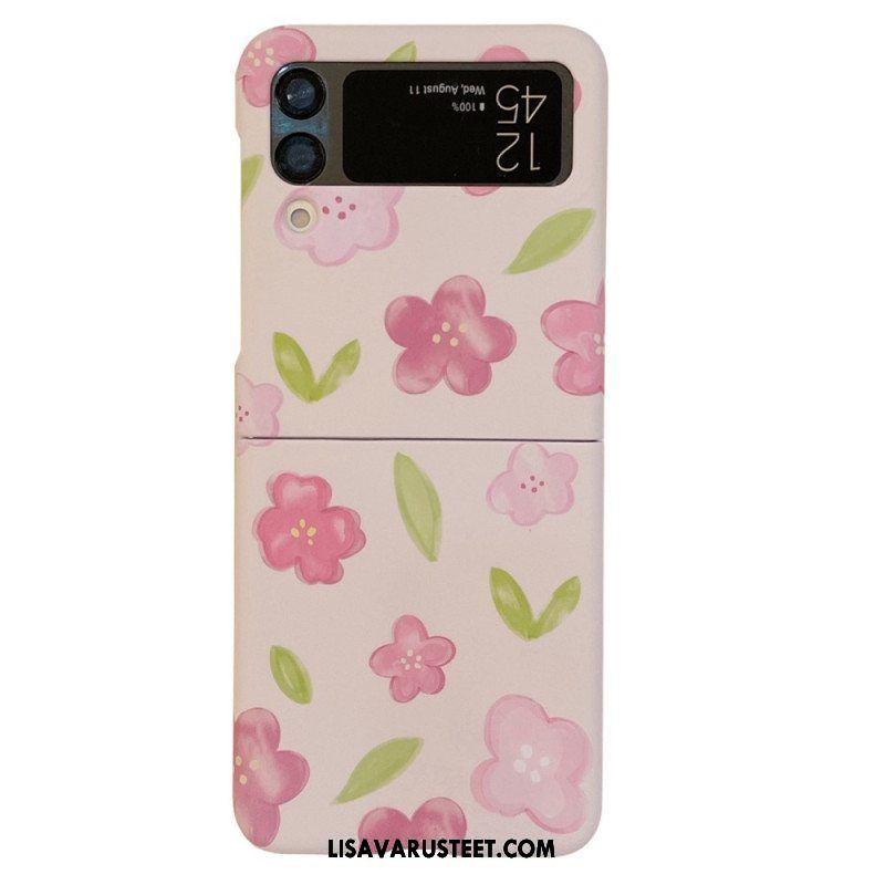 Case Samsung Galaxy Z Flip 4 Kotelot Flip Kauniita Kukkia