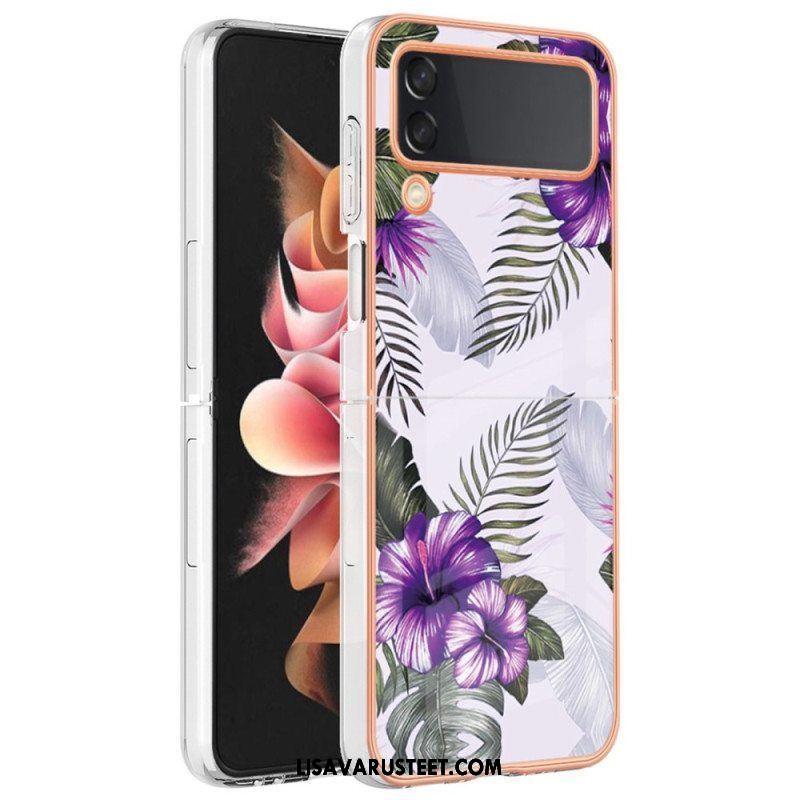 Case Samsung Galaxy Z Flip 4 Kotelot Flip Kukkamarmori