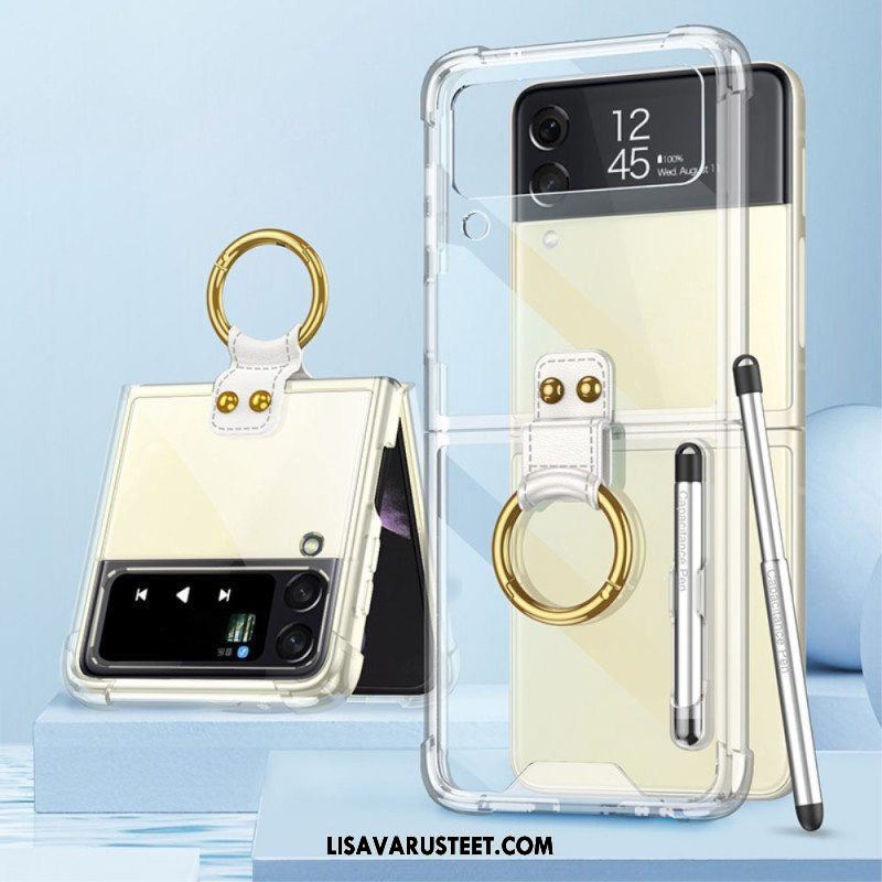 Case Samsung Galaxy Z Flip 4 Kotelot Flip Sävytetty Gkk Stylus -kynällä