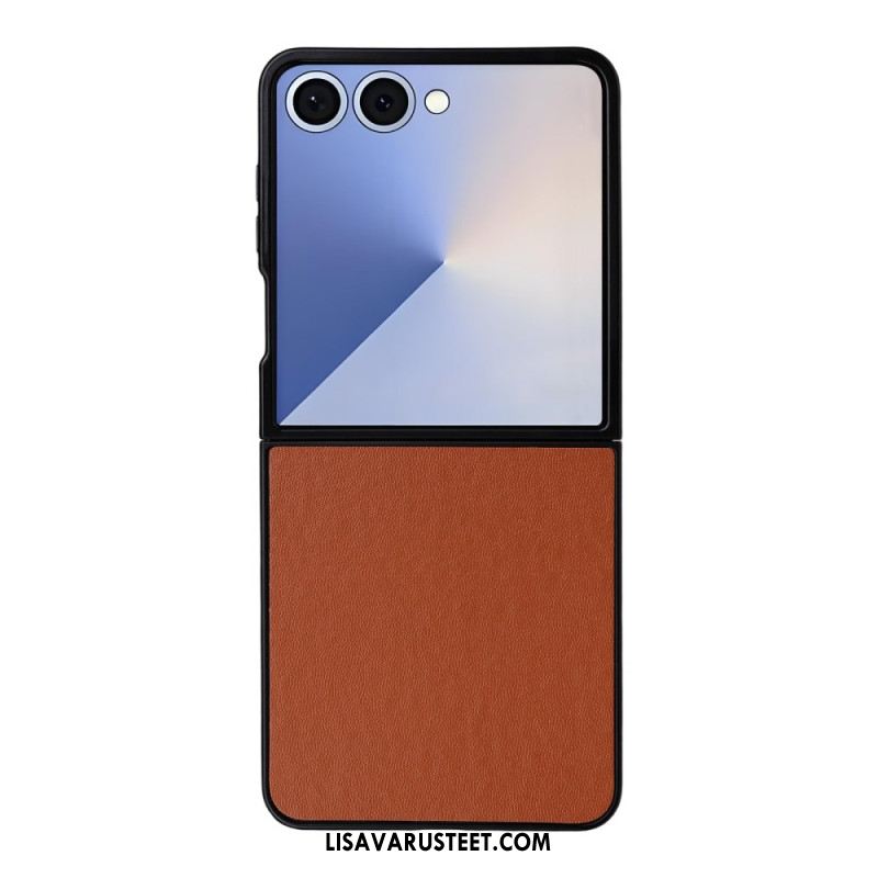 Case Samsung Galaxy Z Flip 7 Puhelinkuoret Yksivärinen Nahkaefekti