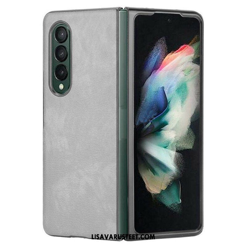 Case Samsung Galaxy Z Fold 3 5G Litsi-nahkaefekti