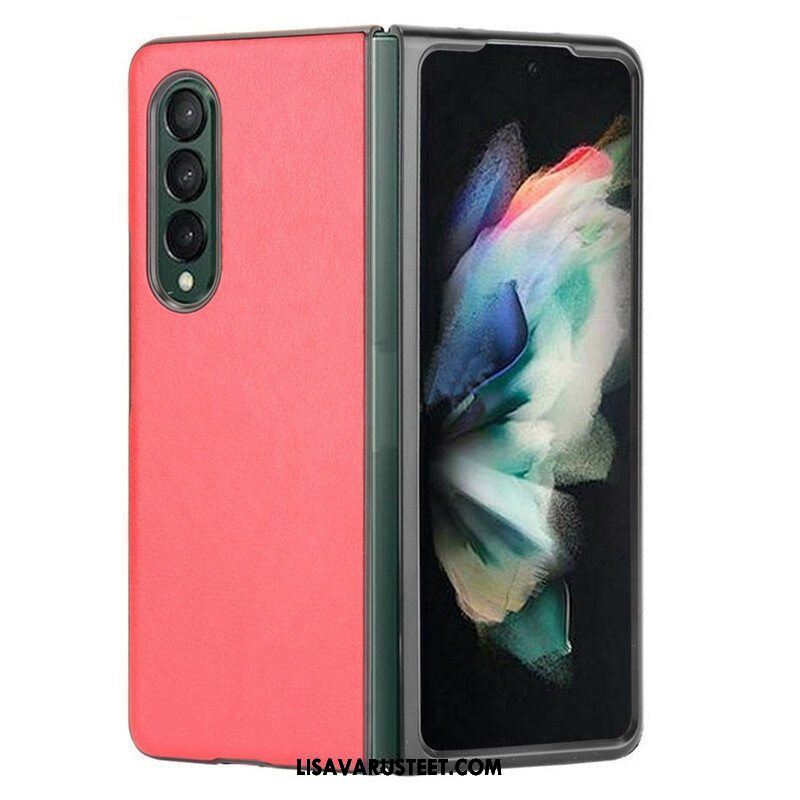 Case Samsung Galaxy Z Fold 3 5G Litsi-nahkaefekti