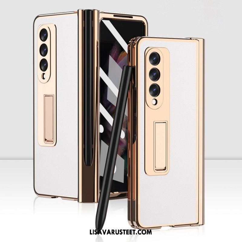 Case Samsung Galaxy Z Fold 3 5G Monitoiminen Litsi-nahka